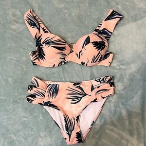Floral Swimsuit Top and Bottom